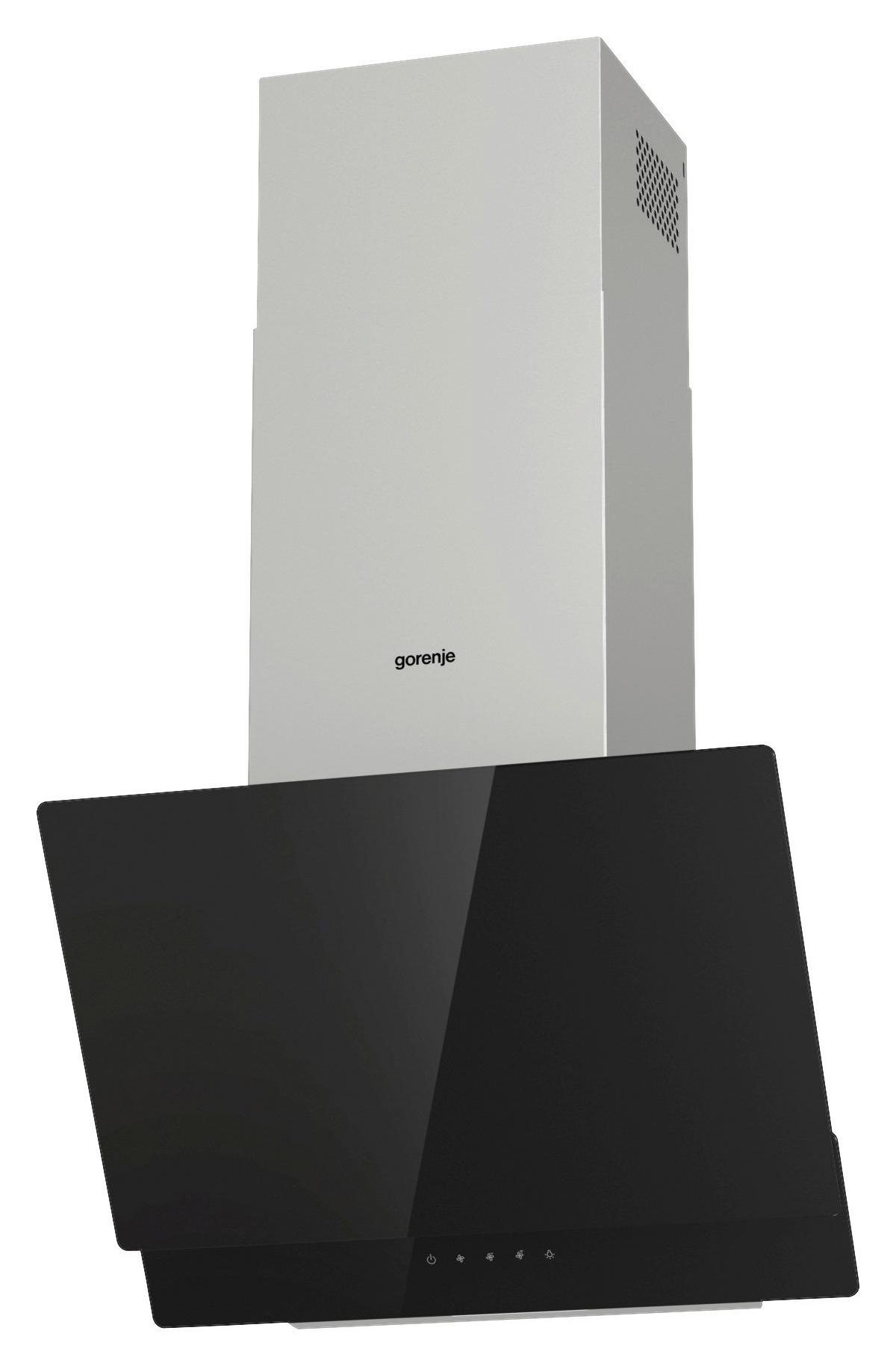 OKAP KUCHENNY WHI 649 EXBG - kolor stalowy/czarny, Basics, metal/szkło (60/38/33,5cm) - Gorenje