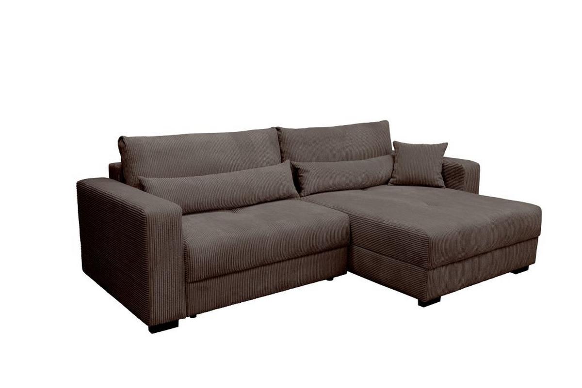 Kutna Garnitura Xela - tamno siva/crna, Moderno, tekstil (265/170cm) - Modern Living