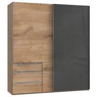 Ormar S Kliznim Vratima Level 36c - siva/boje hrasta, Moderno, drvni materijal (200/216/65cm) - Modern Living