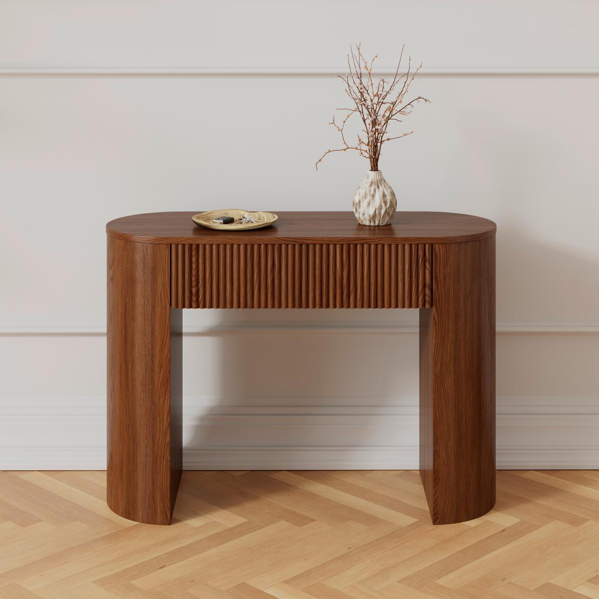 Konsolentisch Noah Walnussfarben MDF - Walnussfarben, MODERN, Holzwerkstoff (112/79/40cm) - Bessagi Home