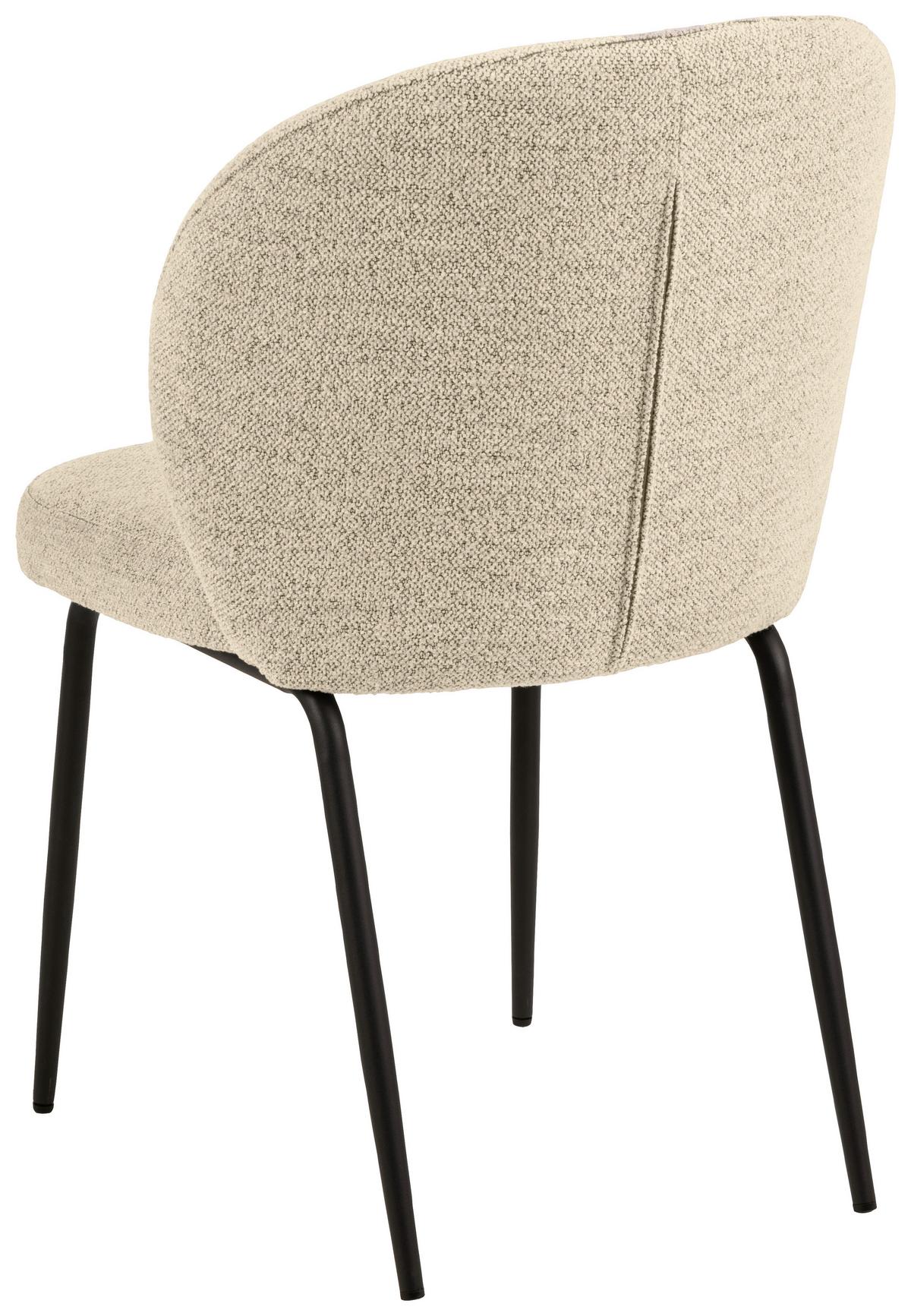 KRZESŁO PATRICIA - beżowy/kremowy, Modern, metal/tkanina (52/85/57,5cm) - MID.YOU