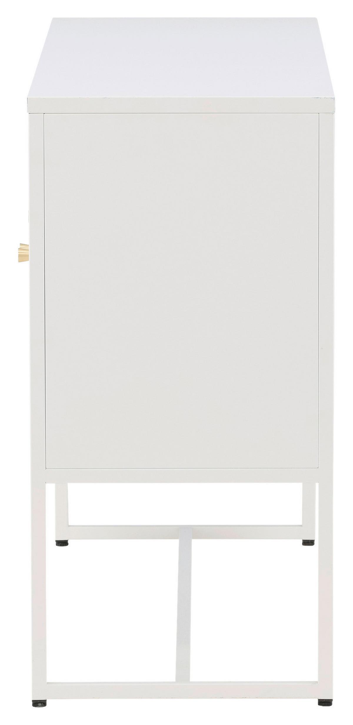 SIDEBOARD MALLA - Weiß, Design, Metall (120/80/40cm) - Livetastic