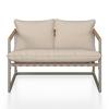 LOUNGEGRUPP LARA - grå/cremefärgad, Modern, metall/glas (114cm) - Bessagi Garden