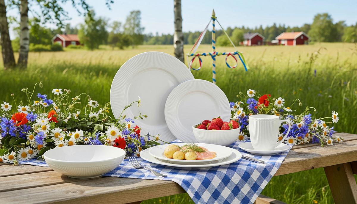 SERWIS OBIADOWO-ŚNIADANIOWY NELE - biały, Konventionell, ceramika - Landscape