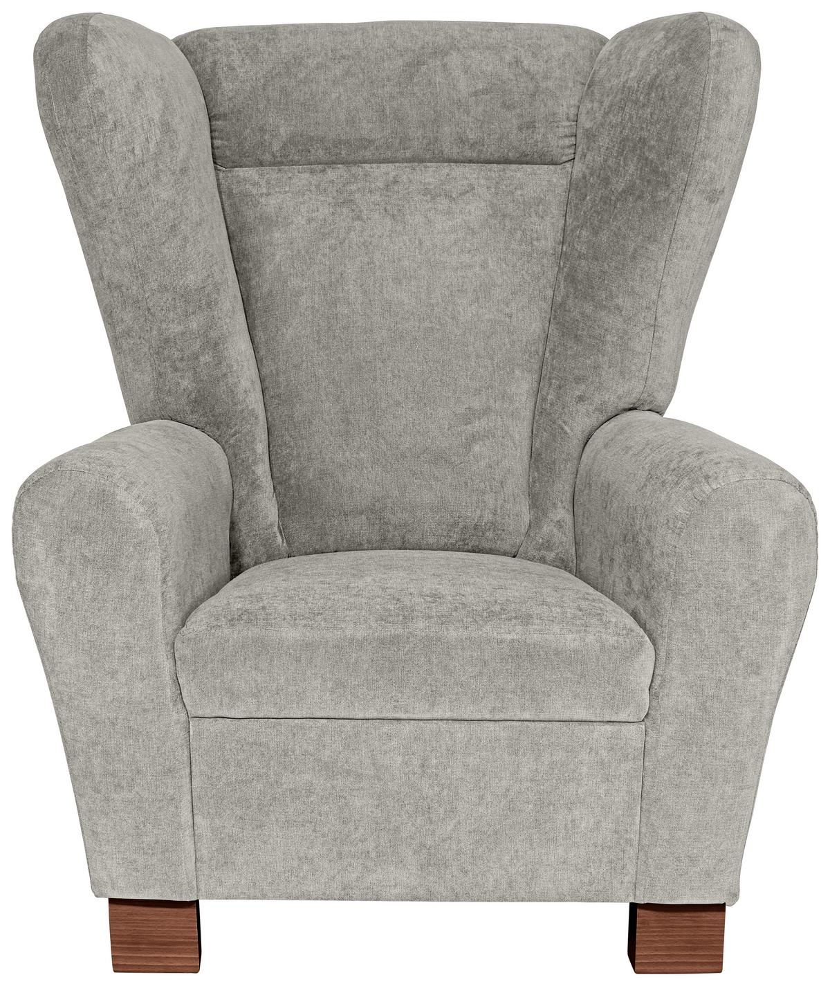 Fotelja Chandler - svijetlo siva/smeđa, Design, tekstil/drvo (95/109/97cm) - Mömax