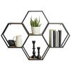 ÉTAGÈRE MURALE OLANA - couleur naturelle/noir, LIFESTYLE, matériau en bois/métal (88/63/12cm) - Mömax