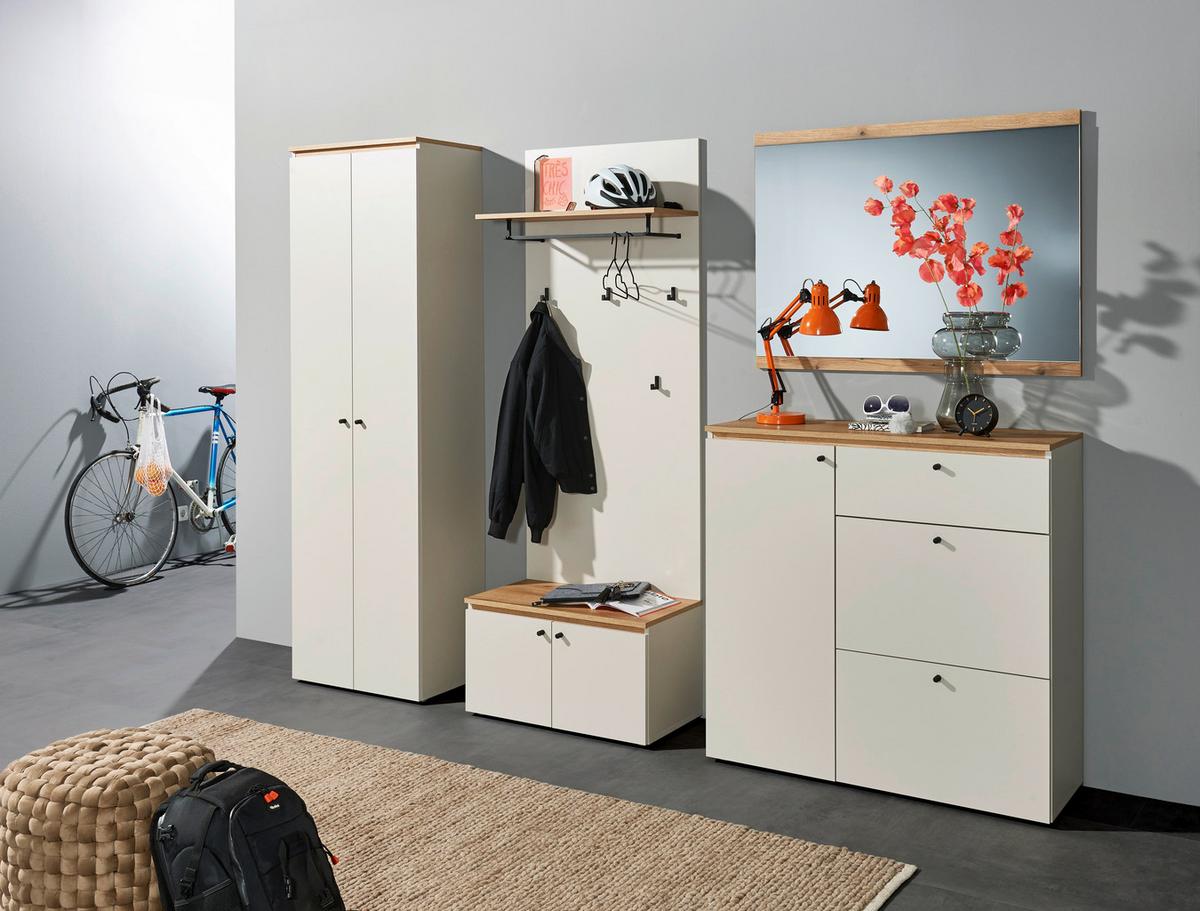 Garderobna Omara Lime, Kašmir, Barva Hrasta - črna/kašmir, Trend, umetna masa/leseni material (60/196/38cm) - Livetastic