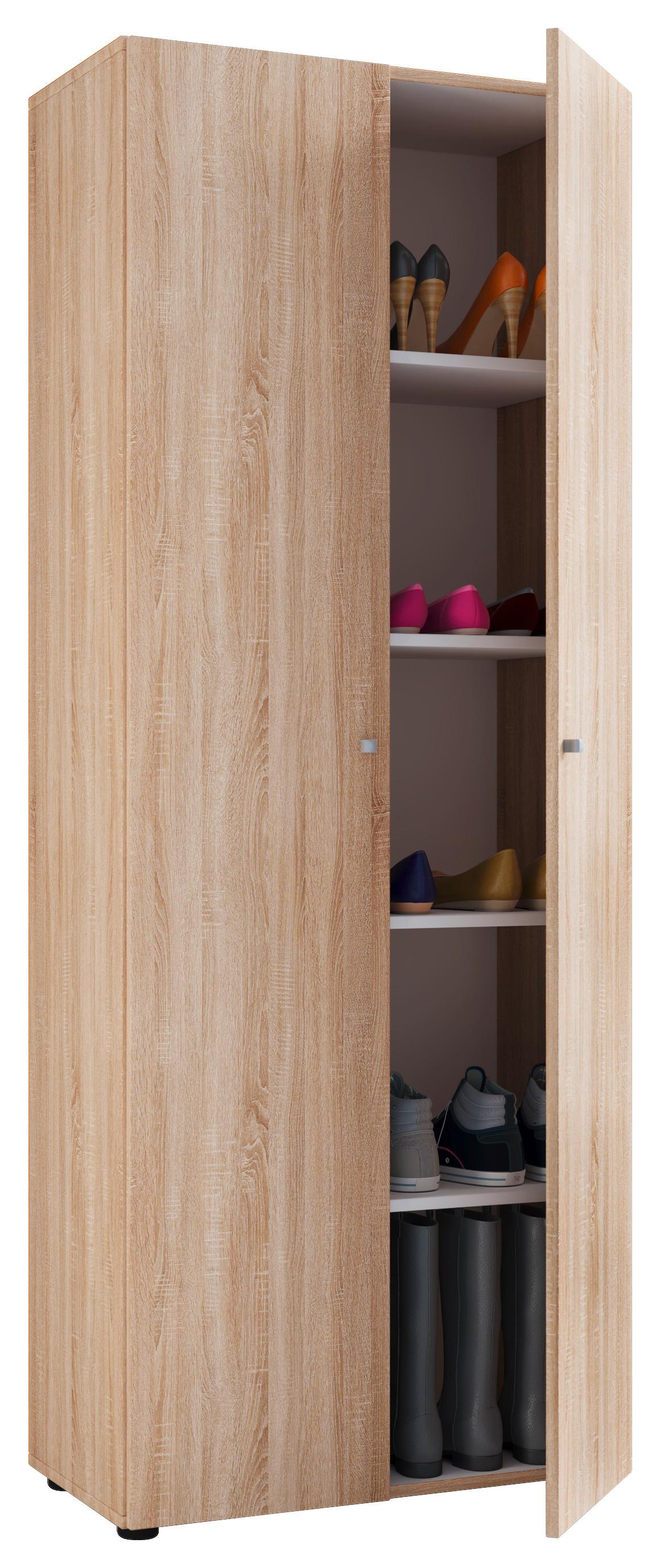 Večnamenska Omara Vandol, Hrast - srebrne barve/črna, Basics, umetna masa/leseni material (70/178/40cm) - MID.YOU