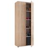 Mehrzweckschrank Vandol ca. 70x178x40 cm Eichefarben - Eichefarben/Silberfarben, Basics, Holzwerkstoff/Kunststoff (70/178/40cm) - MID.YOU
