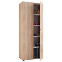 Mehrzweckschrank Vandol ca. 70x178x40 cm Eichefarben - Eichefarben/Silberfarben, Basics, Holzwerkstoff/Kunststoff (70/178/40cm) - MID.YOU