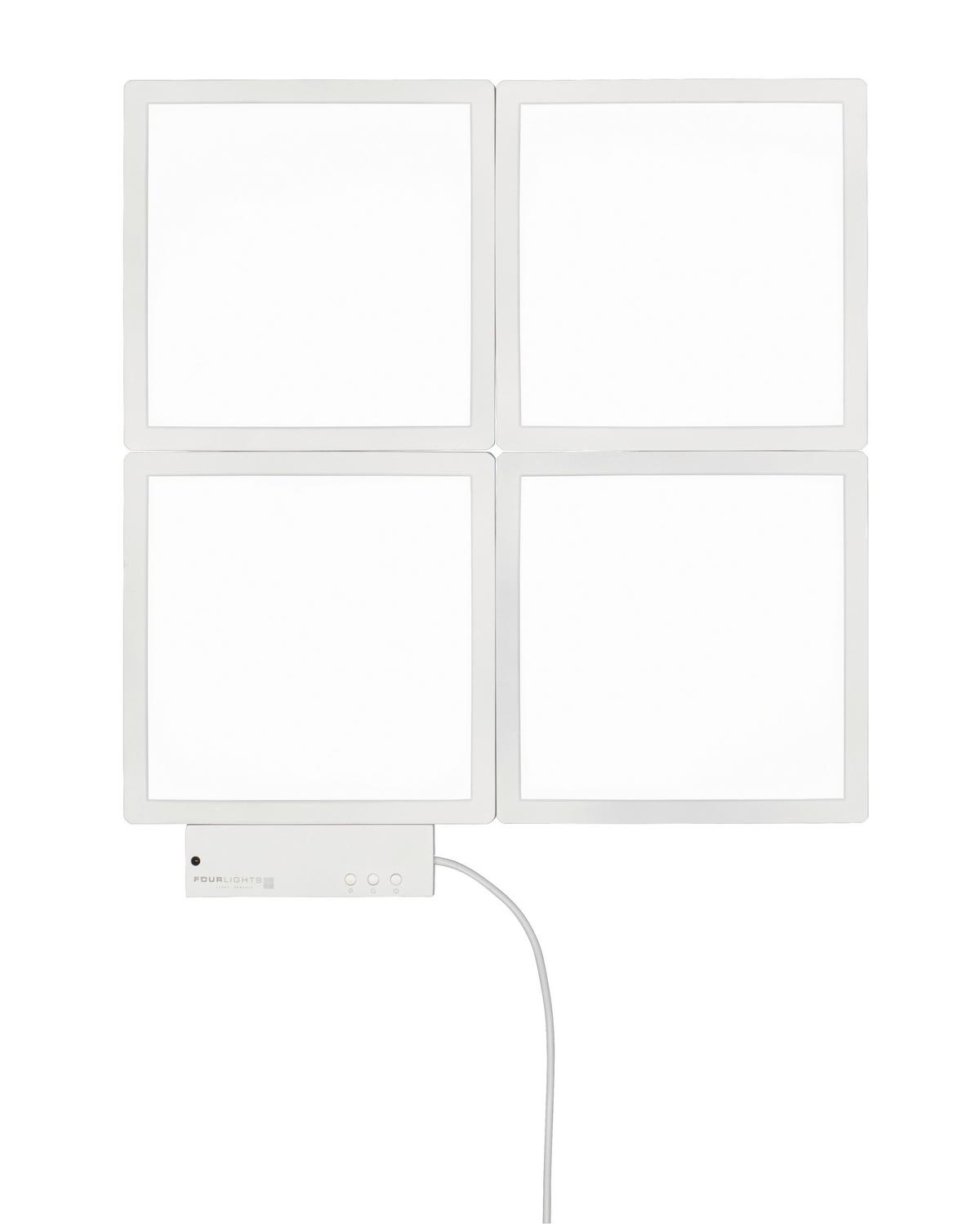 LED-Wandleuchte Four Lights in Weiß max. 2 Watt - Weiß, Kunststoff/Metall (18/18/1cm)