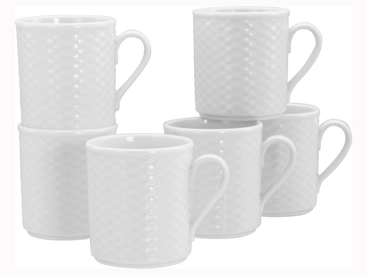 Set Skodelic Polo, 6-Delni - bela, Basics, keramika (250ml) - Creatable