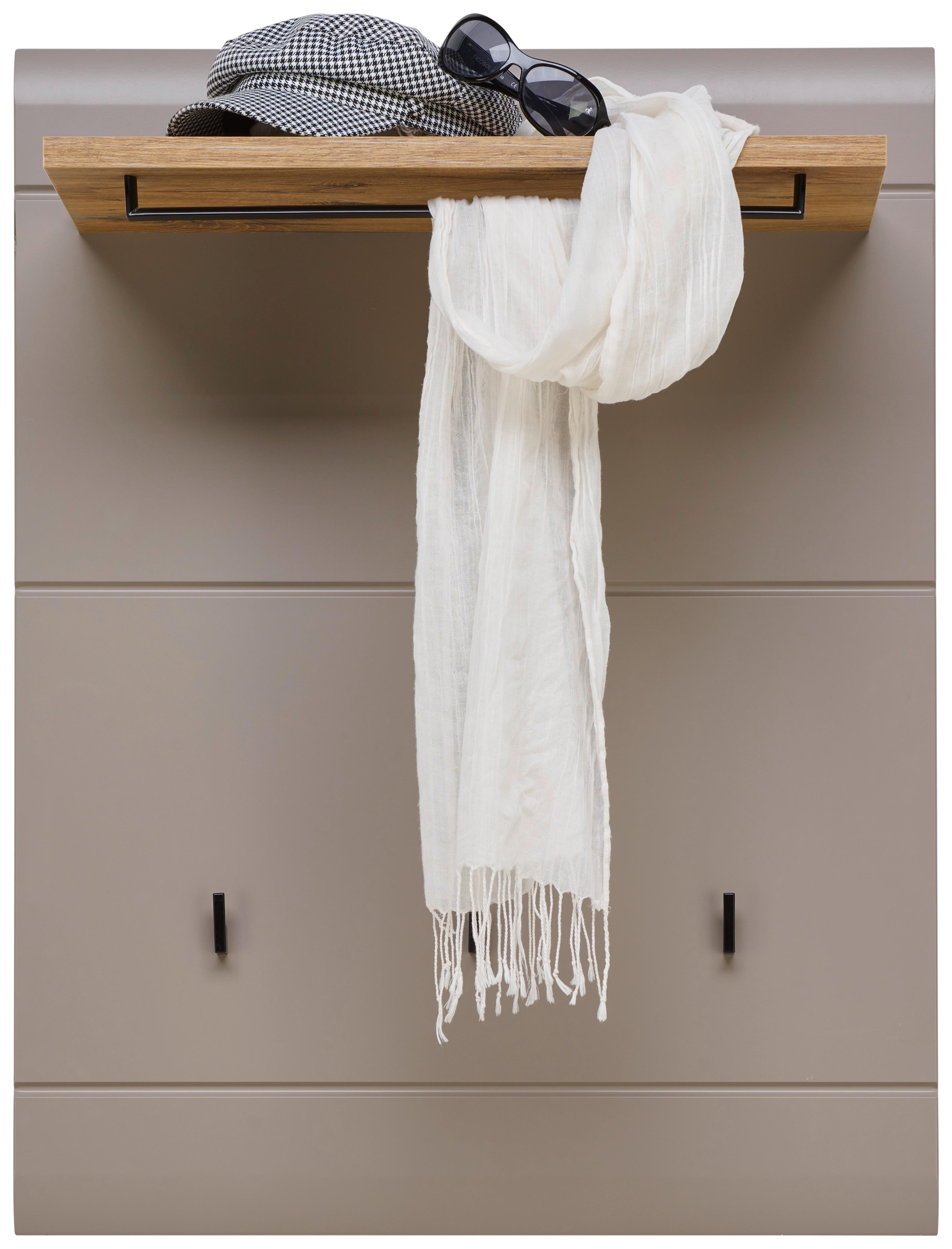 Panou cuier AURIS - culoare lemn stejar/gri, Modern (70/90/30cm) - Modern Living
