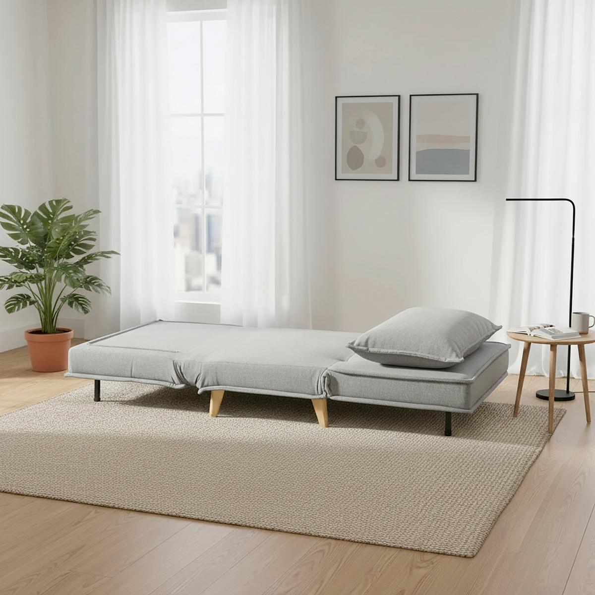 FOTOLIU EXTENSIBIL LAYLA - gri deschis, Modern, lemn/textil (104/92/84cm) - Bessagi Home