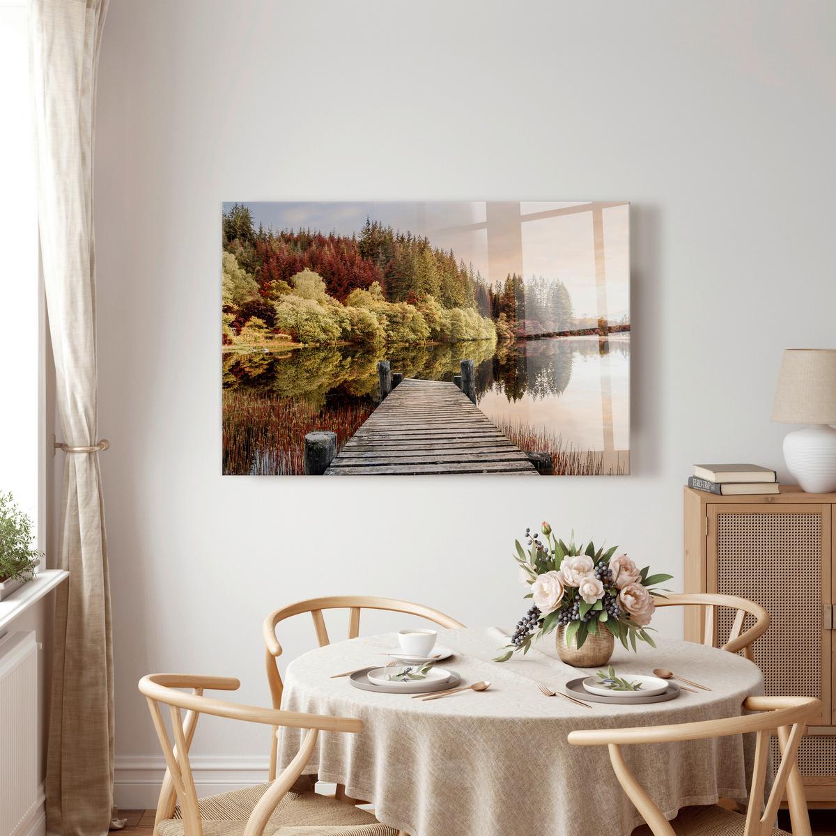 Glasbild Multicolor ca. 120x80cm - Multicolor, Basics, Glas/Papier (120/80cm)