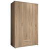 Drehtürenschrank Olli Sonoma Eiche - Alufarben/Sonoma Eiche, Basics, Glas/Holzwerkstoff (120/196/54cm) - Based