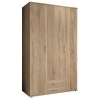 SZAFA UCHYLNA OLLI - kolor aluminiowy/kolor dębu sonoma, Basics, materiał drewnopochodny/tworzywo sztuczne (120/196/54cm) - Based