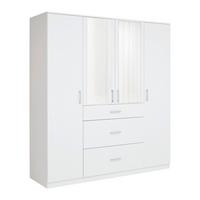 Drehtürenschrank Lasse Weiss - Weiss, Konventionell, Holz (180/196/55cm) - Mömax