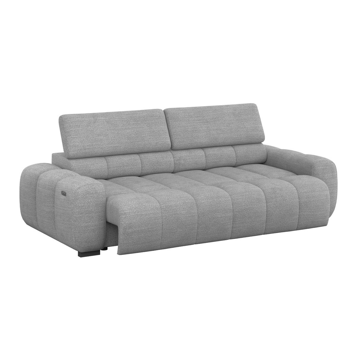 Velika Sofa Bull - siva/crna, Trend, tekstil/plastika (248/77-97/108cm) - Luca Bessoni
