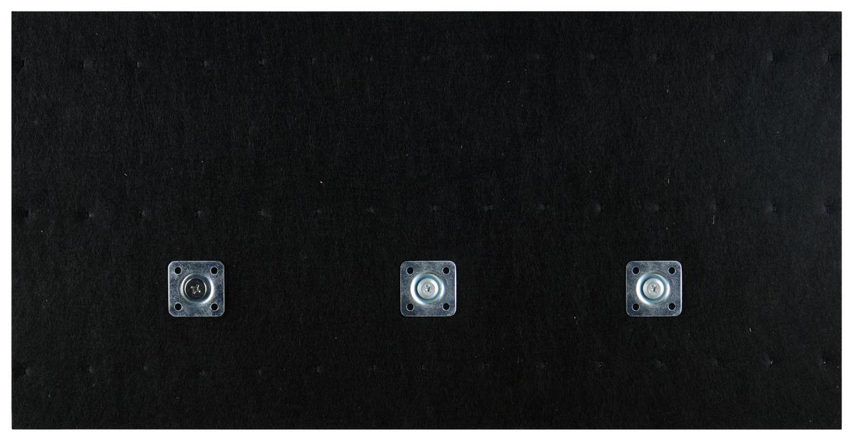 PANEL DO PRZEDPOKOJU GABI - czarny/szary, Modern, materiał drewnopochodny/tkanina (60/30/7cm) - Xora