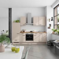 Küchenleerblock Easytouch Low o. Geräte Sandfarben - Sandfarben/Eichefarben, MODERN, Holzwerkstoff/Metall (270cm) - Nobilia