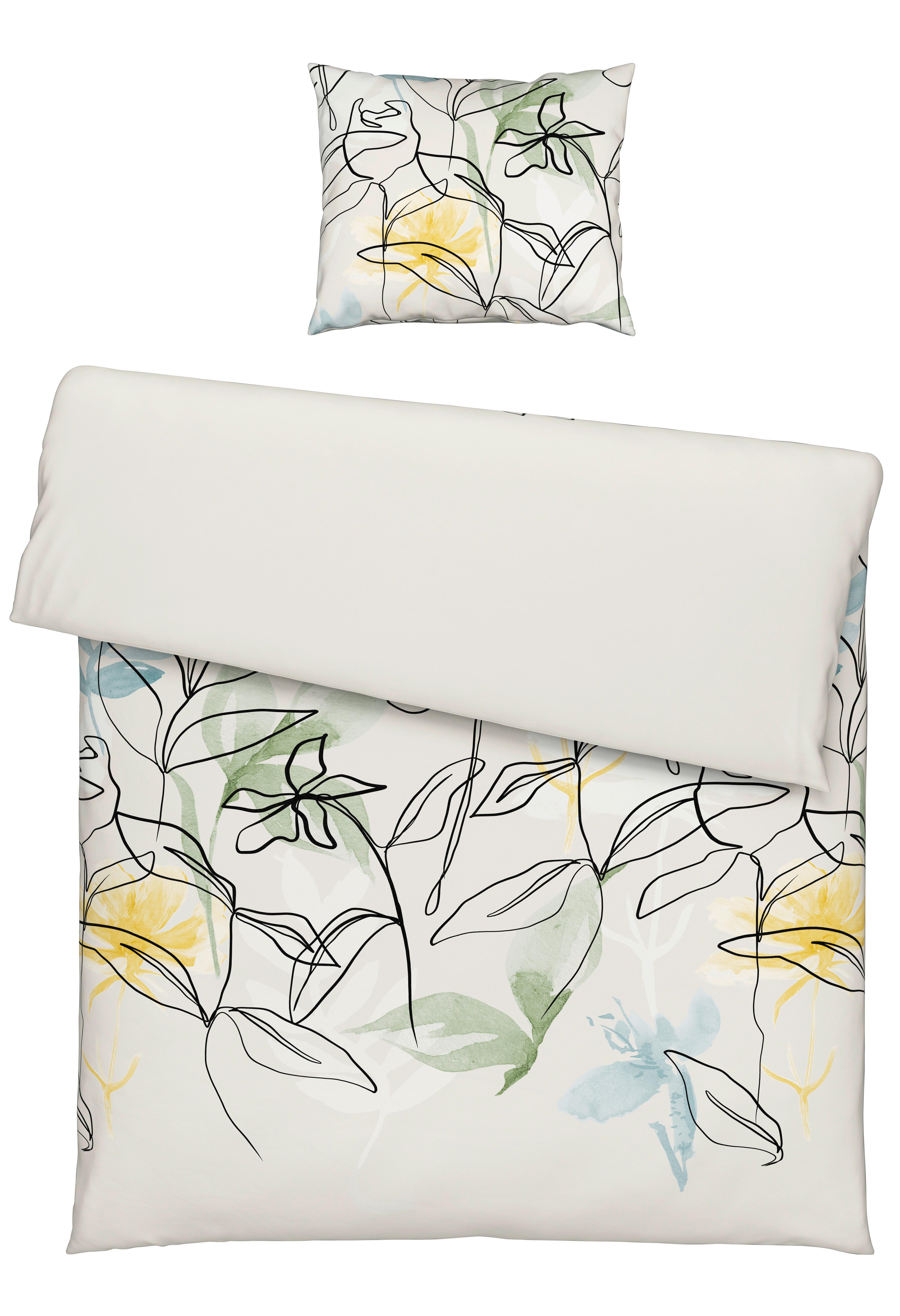 BETTWÄSCHESET FLORENTINA - Weiss, Konventionell, Textil (160/210cm) - Modern Living