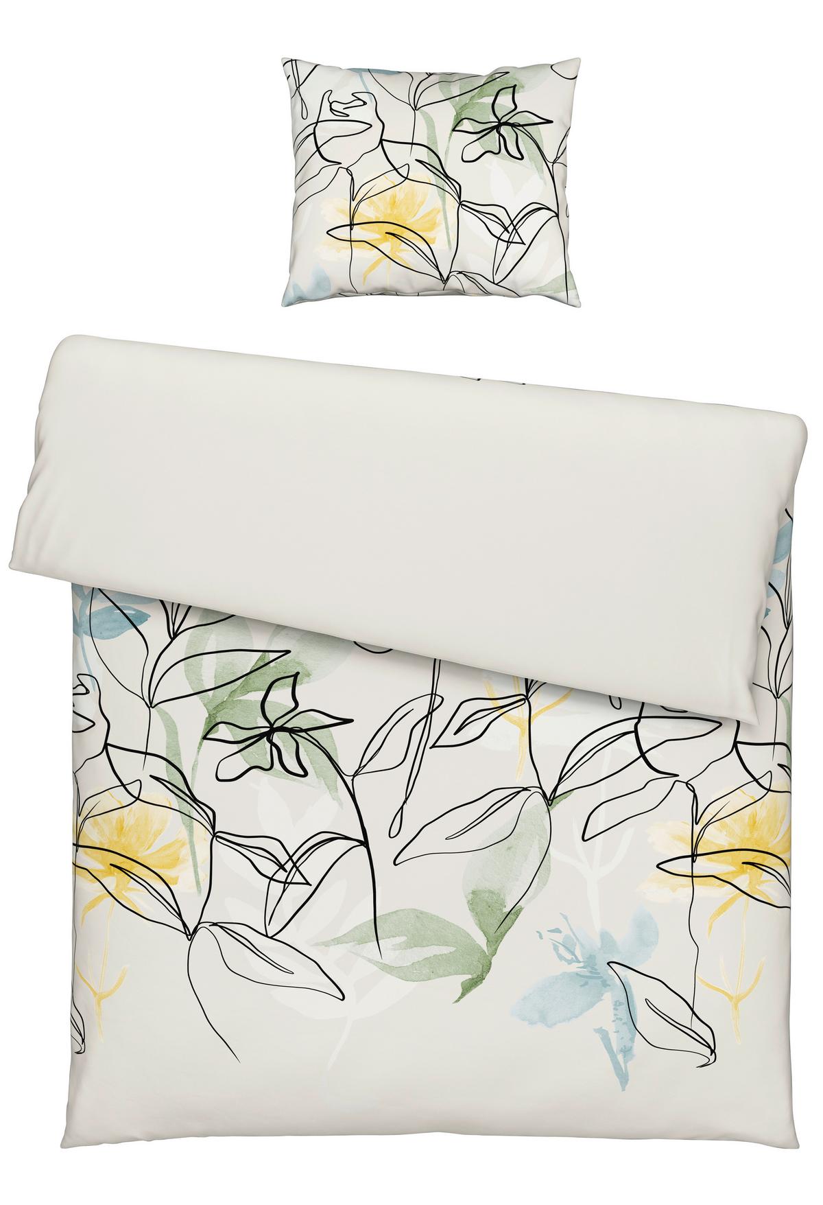 BETTWÄSCHESET FLORENTINA - Weiss, Konventionell, Textil (160/210cm) - Modern Living