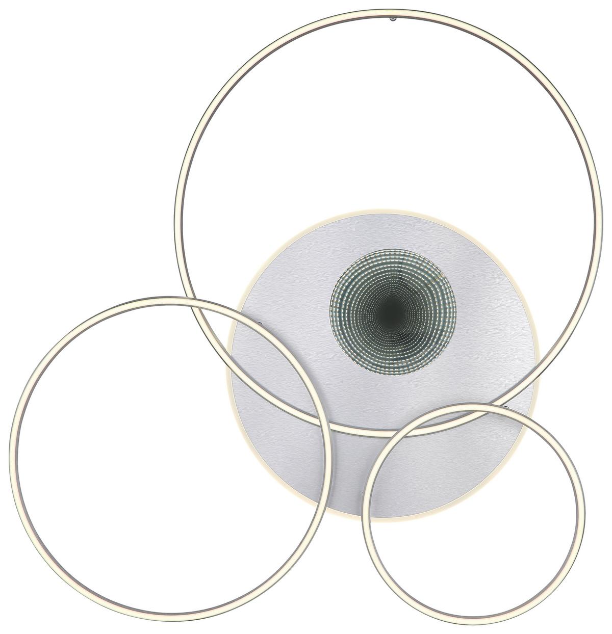 LAMPA SUFITOWA LED 48466-70A INVERTINA - kolor srebrny/biały, Design, tworzywo sztuczne/metal (126,4/105,3/13cm) - Globo