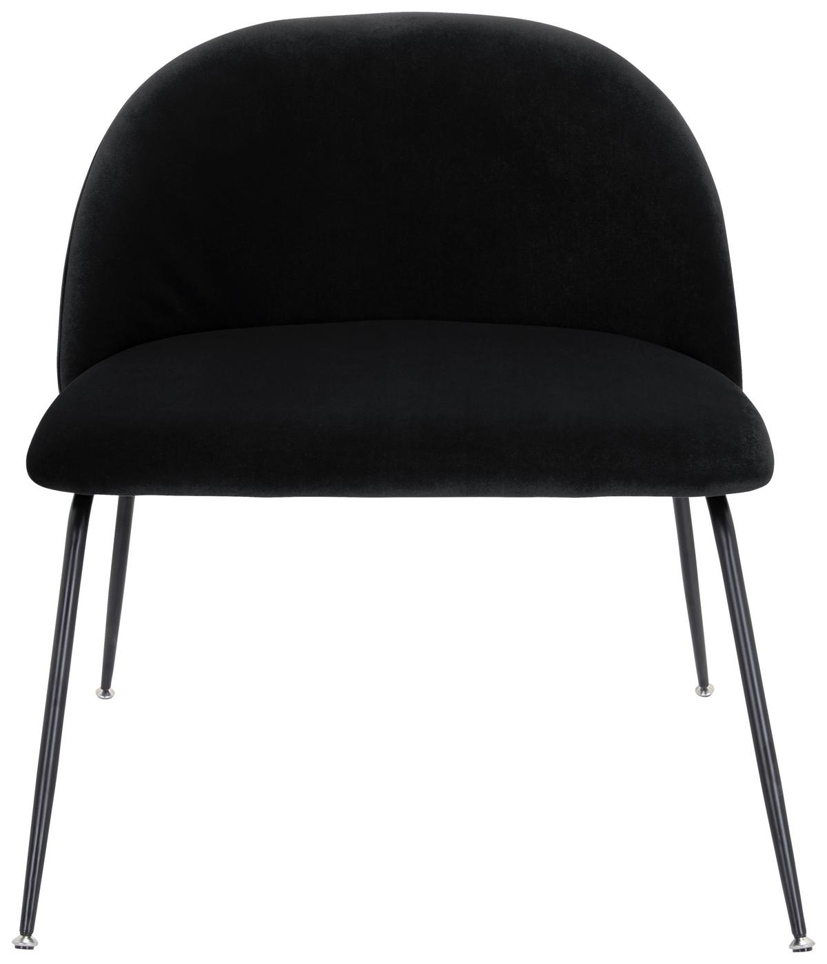 Stol Velvo, Črna - črna, Basics, kovina/tekstil (72/80/65cm) - MID.YOU