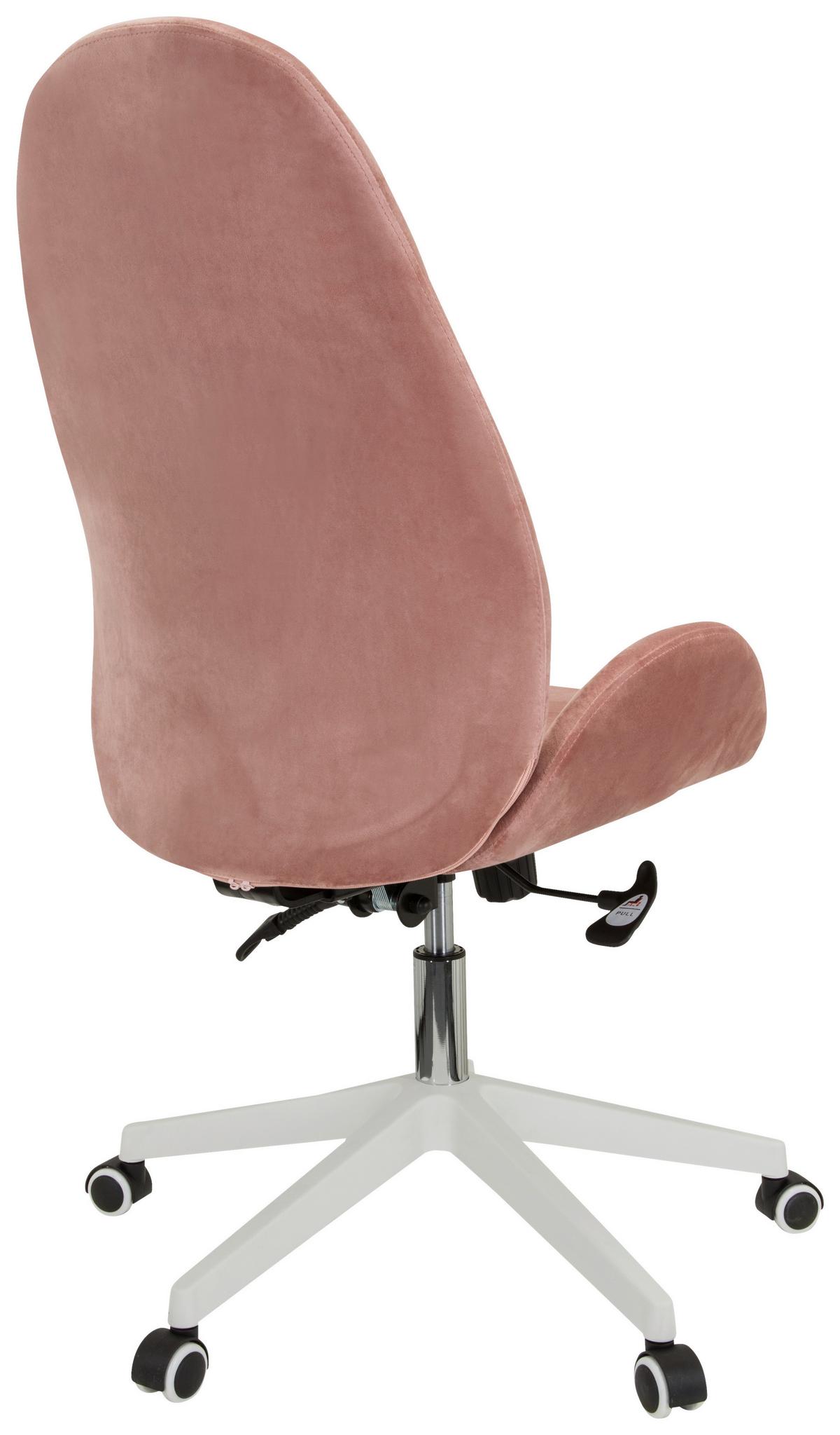 Vrtljivi Stol Avea, Roza - roza/bela, Basics, umetna masa/tekstil (56/104/58cm) - MID.YOU