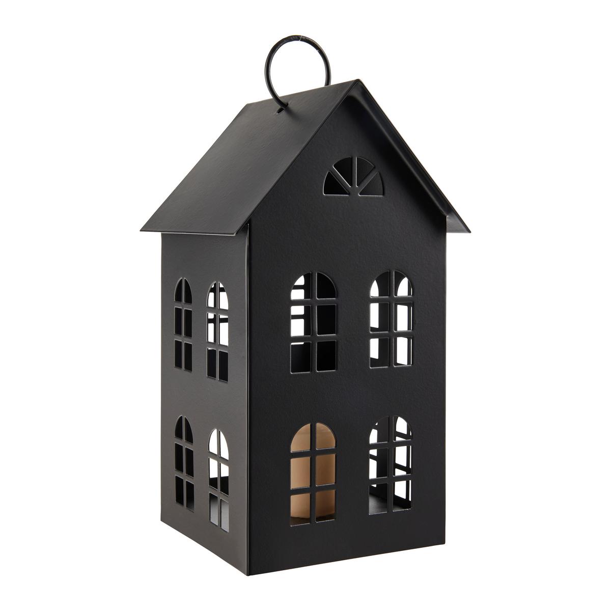 Lámpás Maruni - fekete, fém (13/23,5/13cm) - Modern Living