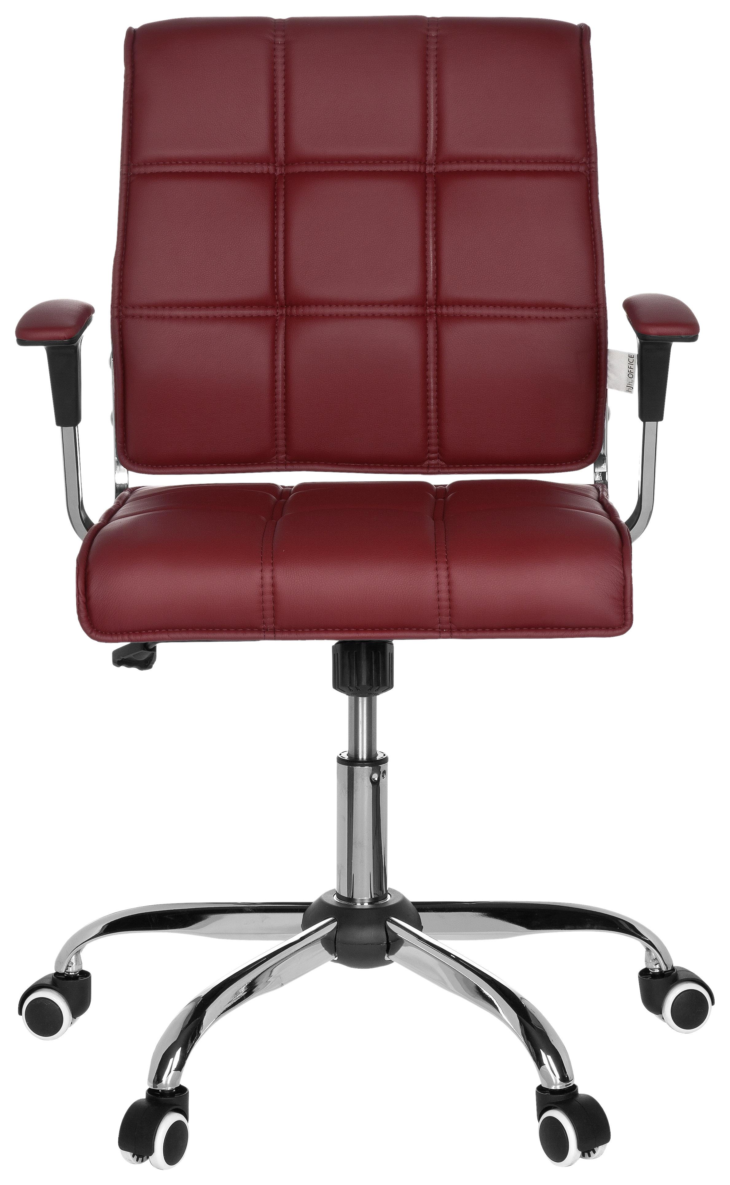 Vrtljiv Stol Ernesto, Bordo Rdeča - barve kroma/bordo, Moderno, kovina/umetna masa (61/87/59cm) - MID.YOU