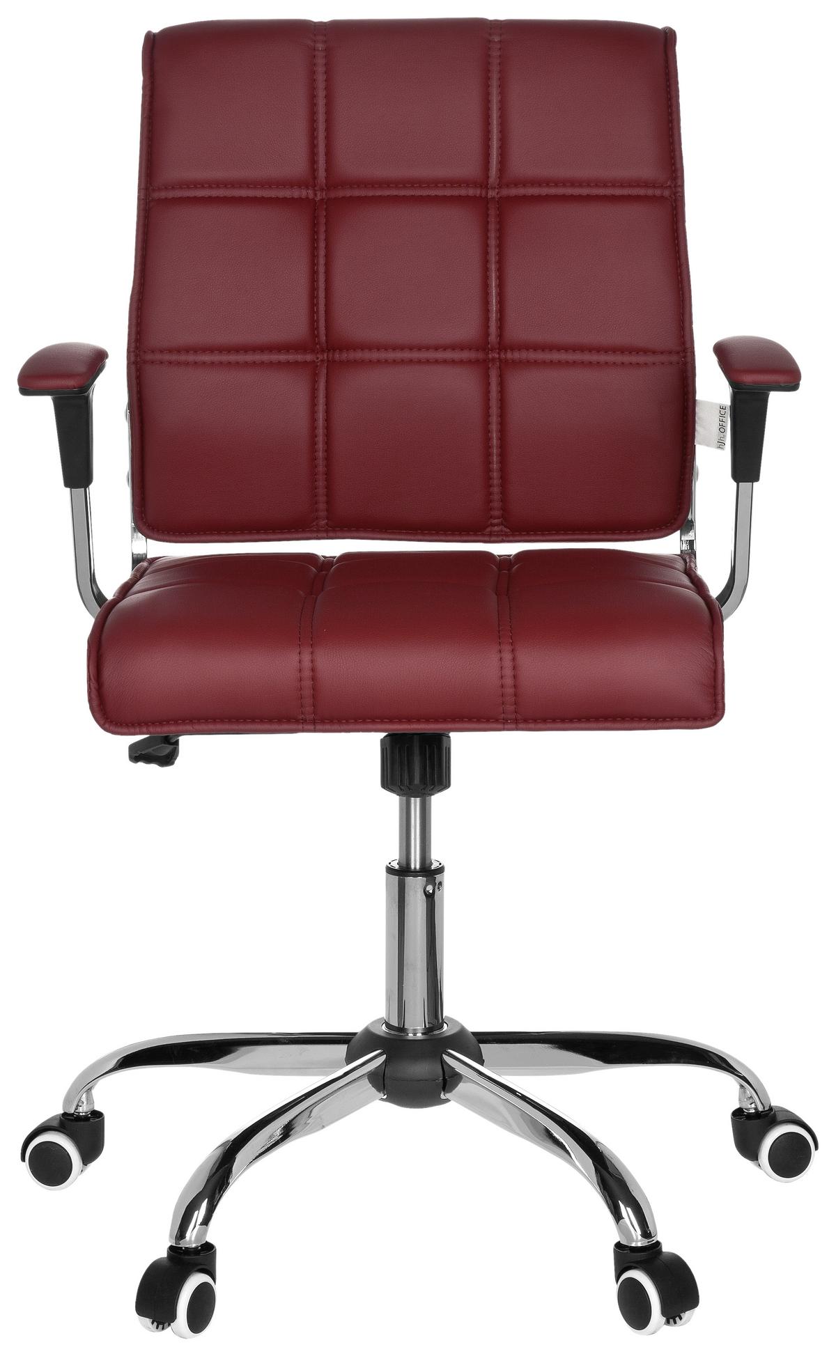 Vrtljiv Stol Ernesto, Bordo Rdeča - barve kroma/bordo, Moderno, kovina/umetna masa (61/87/59cm) - MID.YOU