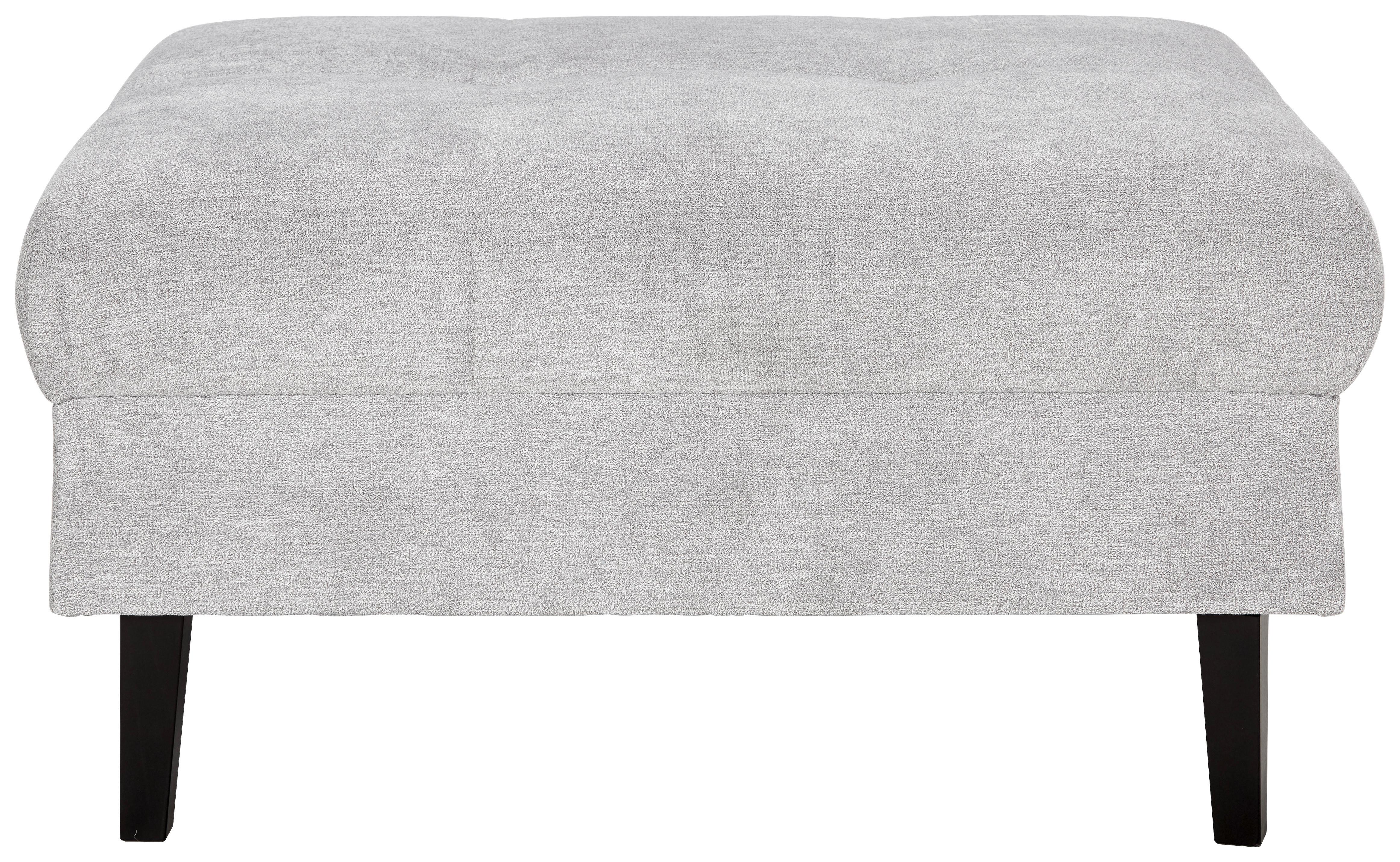 Hocker Boston in Grau - Schwarz/Grau, KONVENTIONELL, Holz/Textil (93/46/75cm) - Based