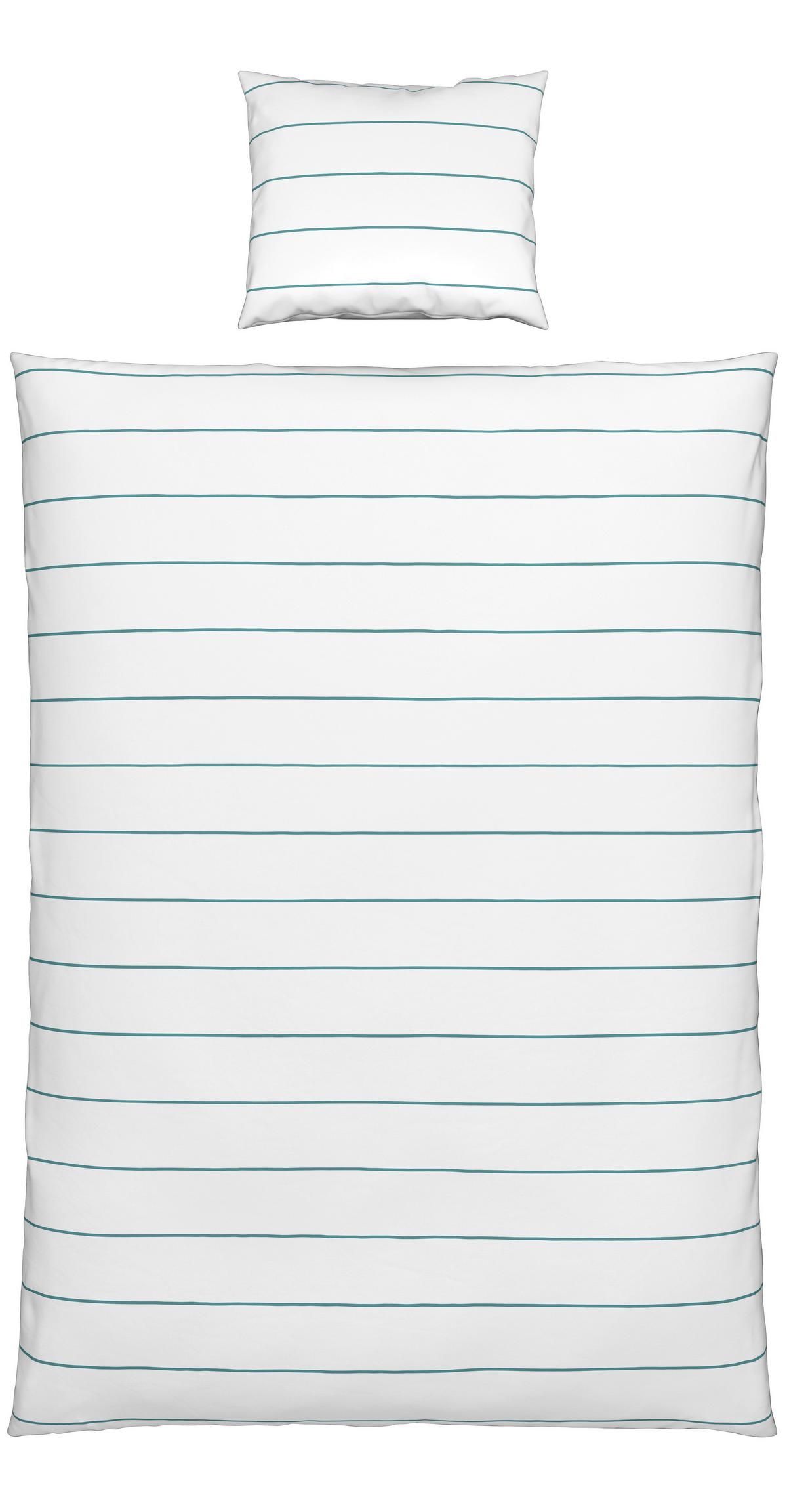 WENDEBETTWÄSCHESET KIRA WENDE COOLTEX - Blau/Weiss, Modern, Textil (160/210cm) - Modern Living