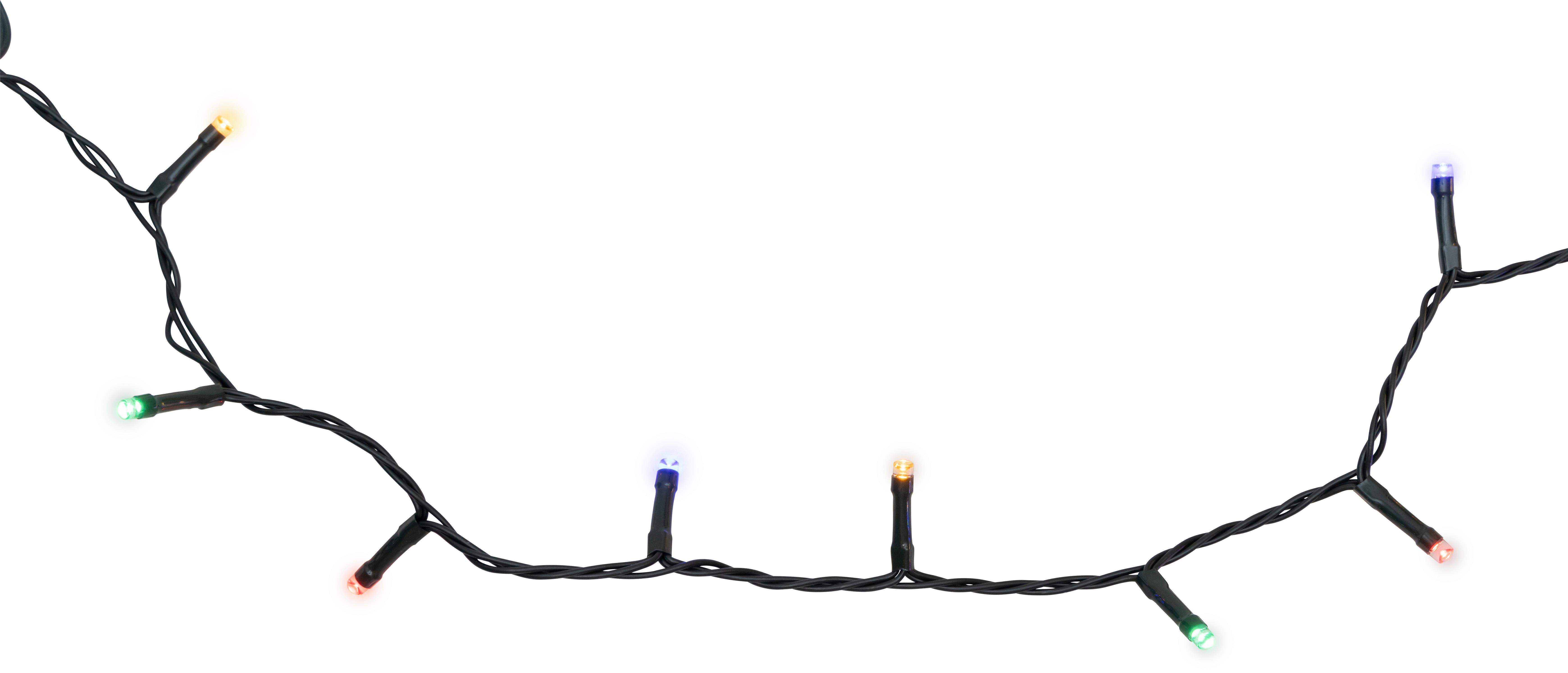 Lichterkette Nip Dunkelgrün Max. 4,3 Watt - Dunkelgrün, Romantik / Landhaus, Kunststoff (1195cm) - Modern Living