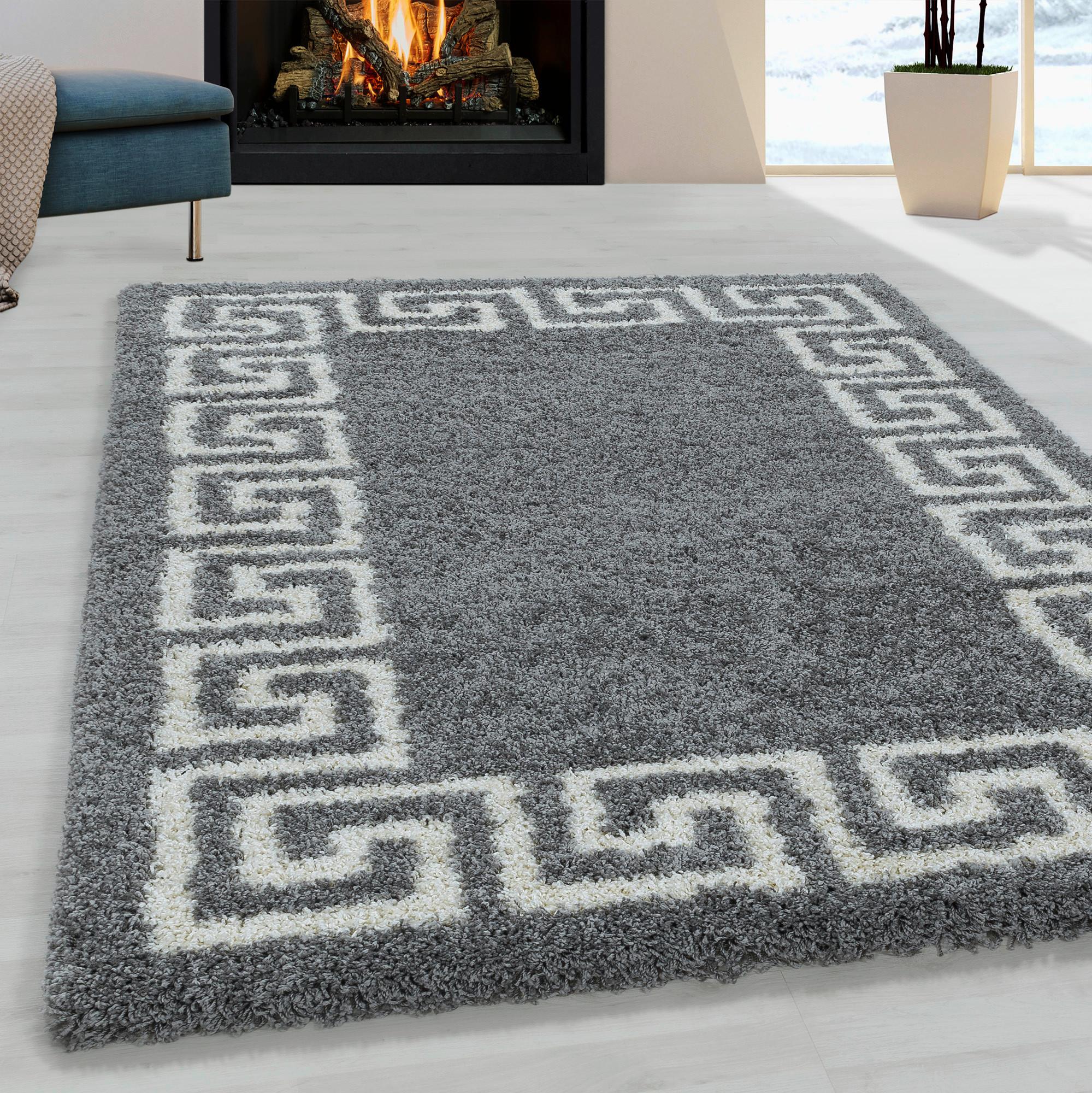 Hochflorteppich Hera Grau ca. 240x340cm - Grau, Design, Textil (240/340cm)