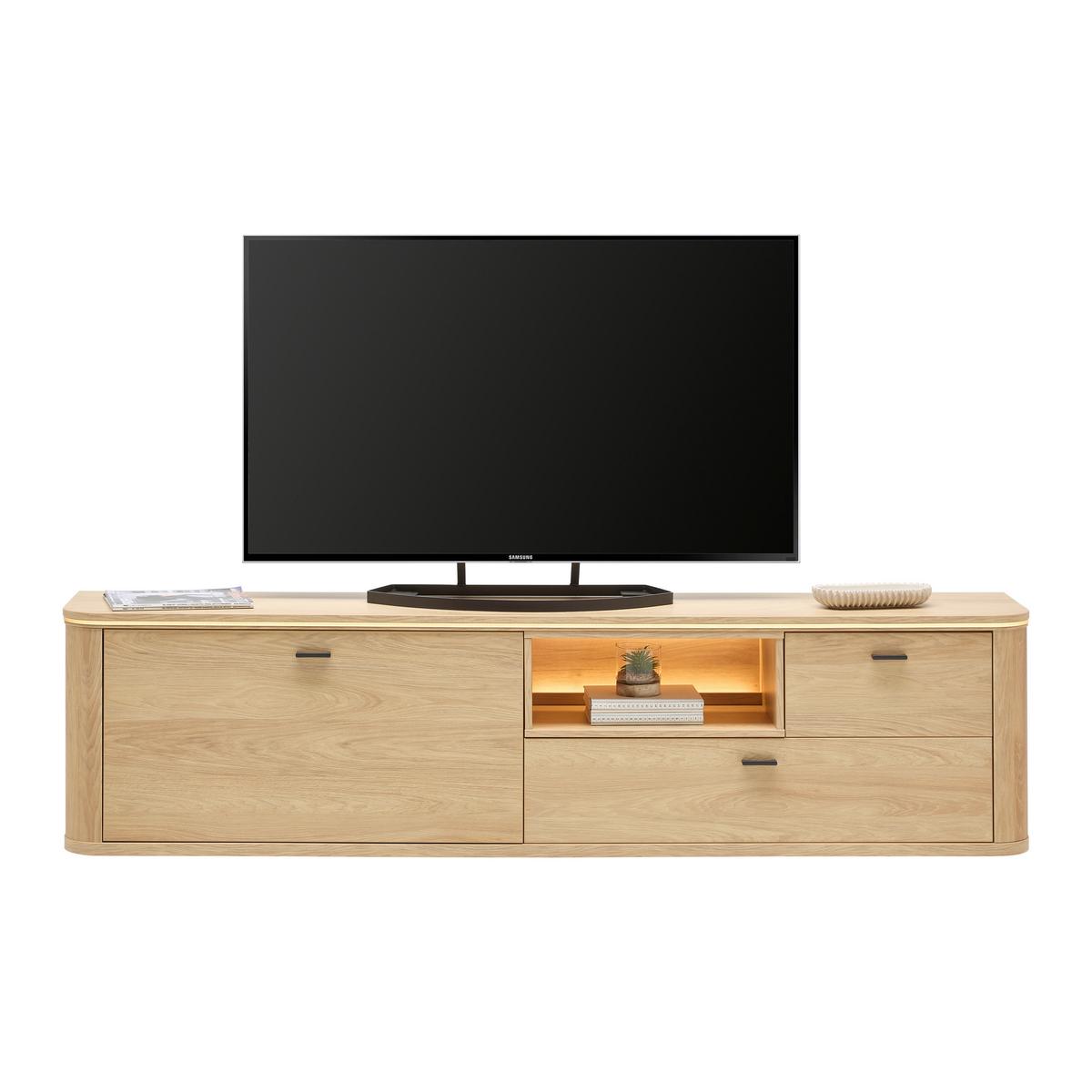 HÄNGEELEMENT LAGOS -EXKLUSIV- - Eichefarben/Anthrazit, Modern, Holzwerkstoff/Metall (210,2/51,3/37,5cm) - Premium Living