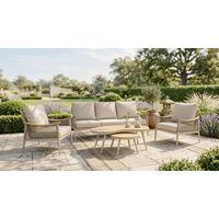 GARTENSET LOUNGE-GRUPPE TULUM, 5-TLG. - Sandfarben/Beige, MODERN, Kunststoff/Textil - Gardenson