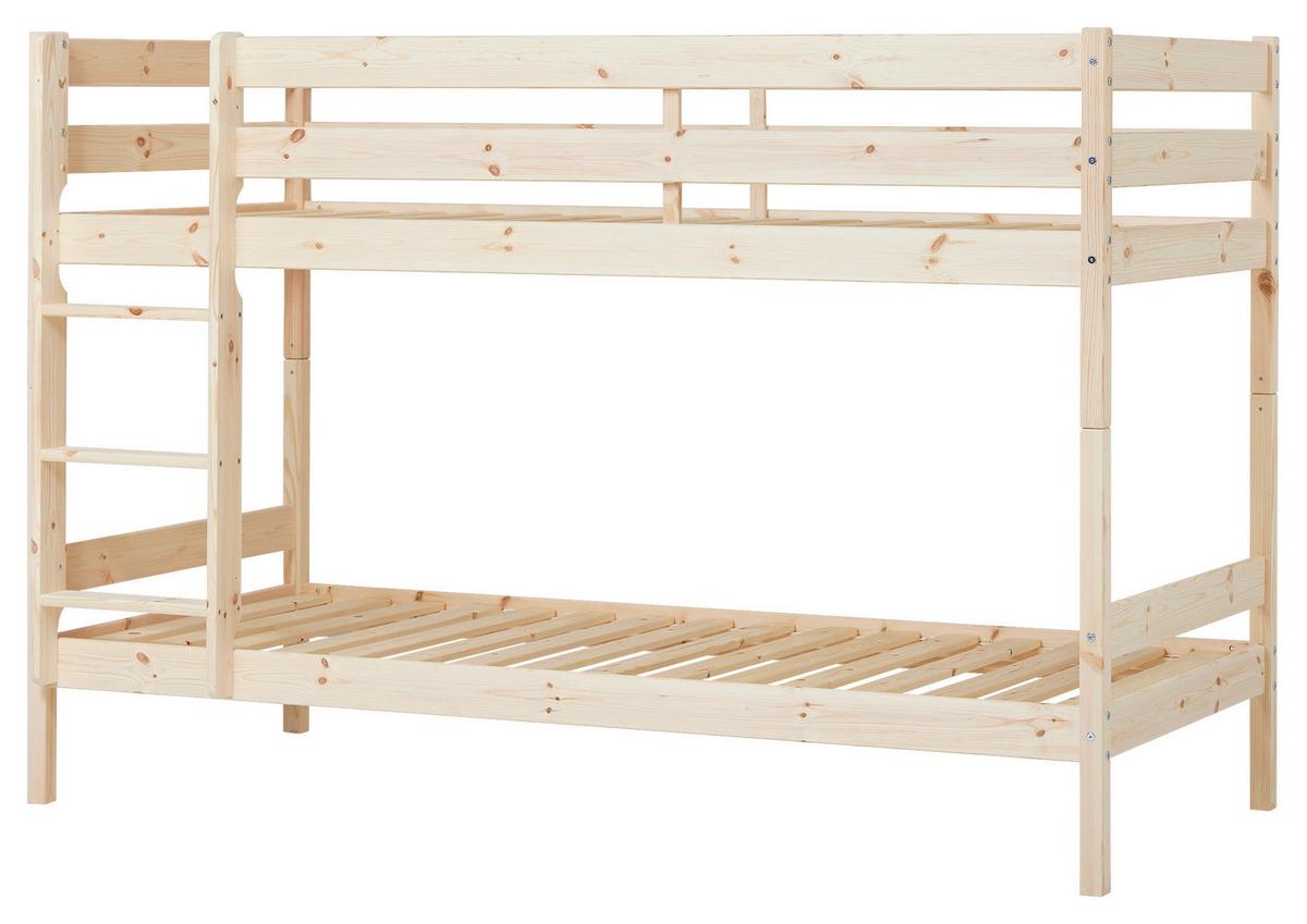 Etagenbett ECO COMFORT Naturarben Echtholz vollmassiv - Naturfarben, MODERN, Holz (90/200cm) - MID.YOU