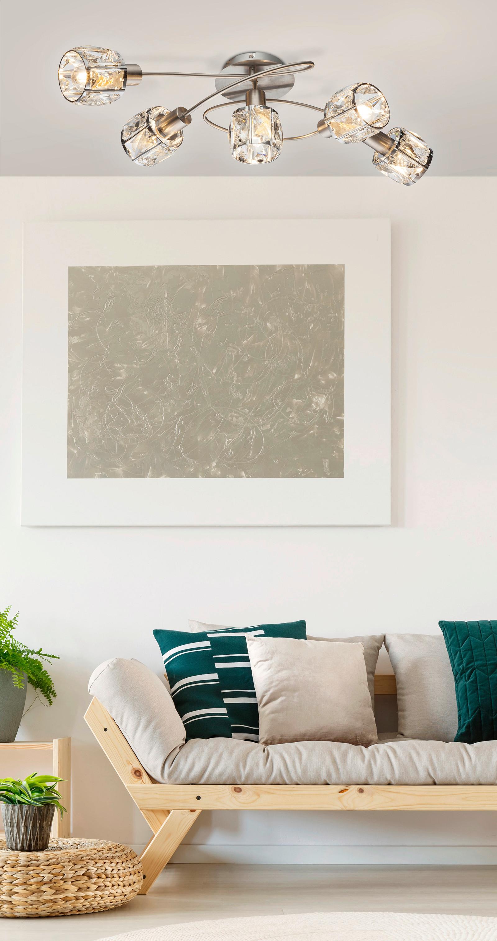 STRAHLER 54356-5 KRIS - Chromfarben/Transparent, Lifestyle, Glas/Metall (61.4/36/21cm) - Globo