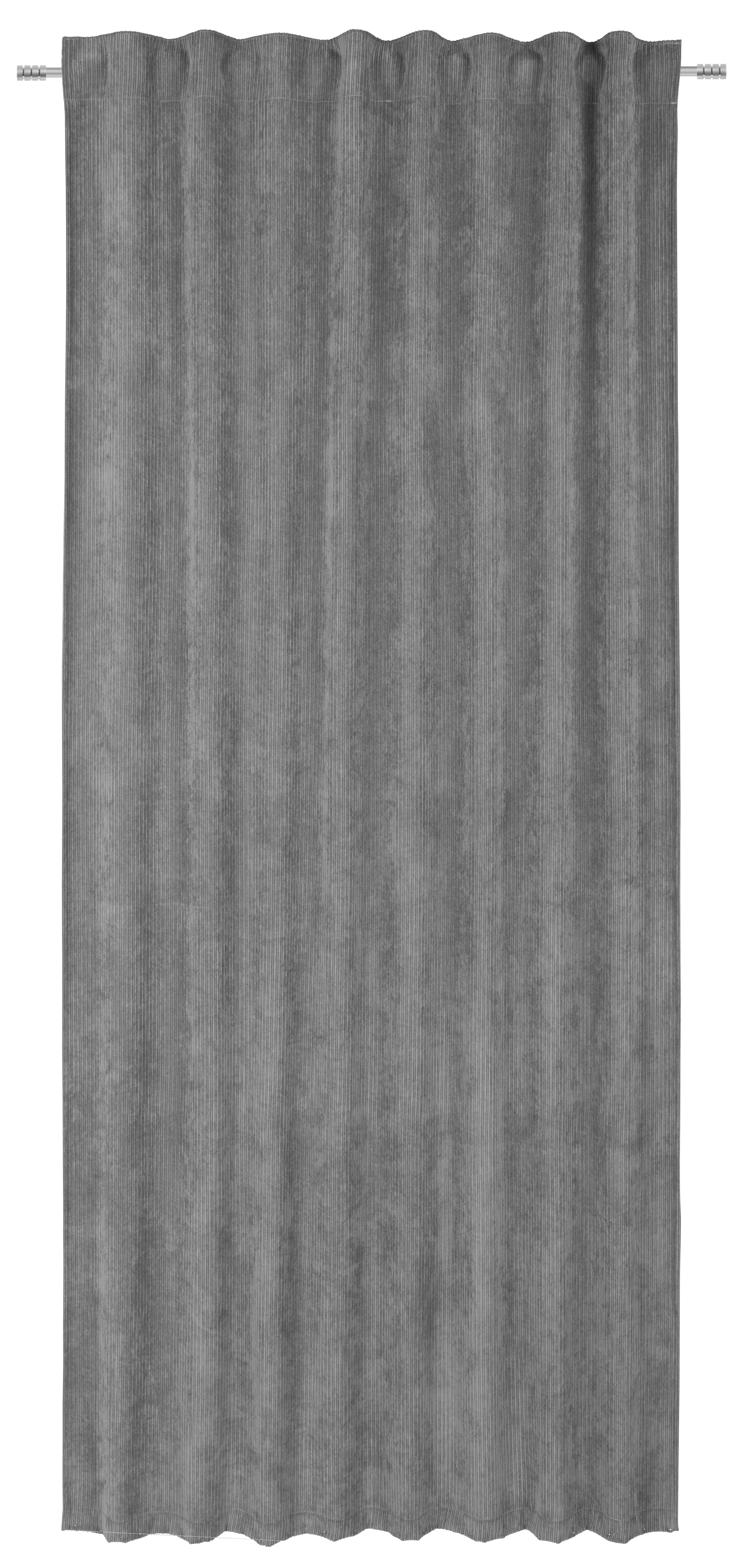 Fertigvorhang Corrinna in Grau ca. 135x245cm - Grau, MODERN, Textil (135/245cm) - Premium Living