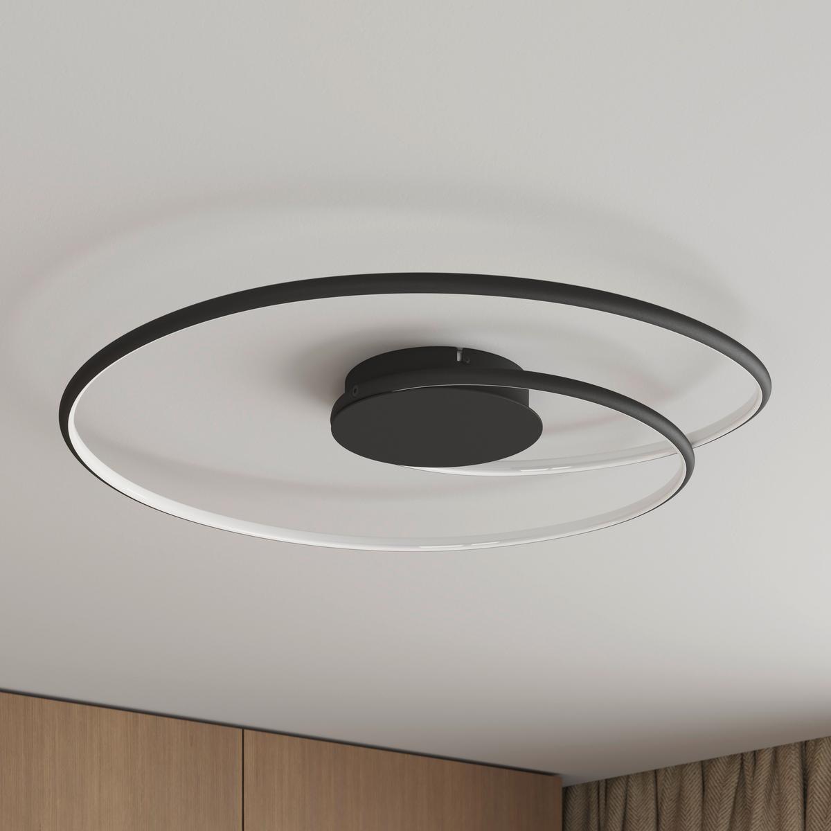 LAMPA SUFITOWA LED BIRMINGHAM *SBN* - czarny, Lifestyle, tworzywo sztuczne/metal (67/10cm) - Novel