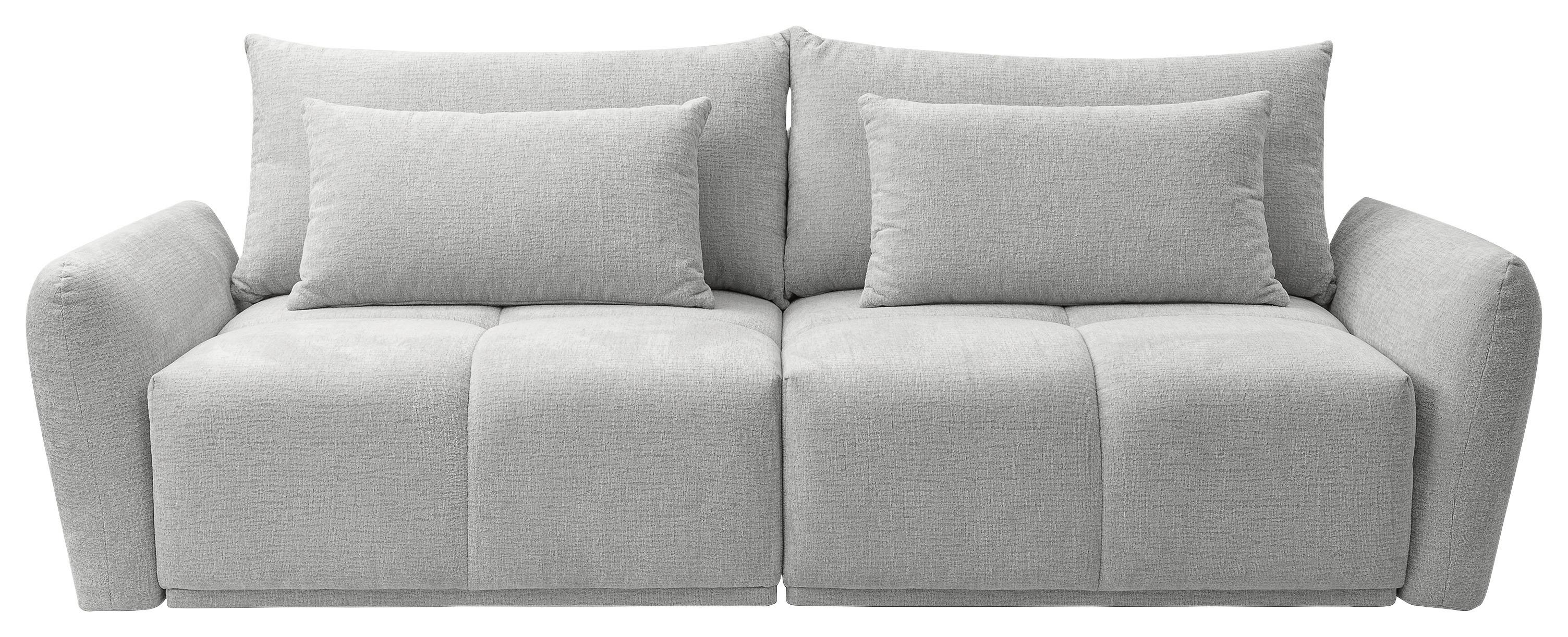 Trosjed Alia - siva/crna, Moderno, tekstil/plastika (254/74-94/119cm) - Premium Living