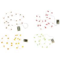 Lichterkette Figures diverse Farben max. 0,6 Watt - Rot/Bernsteinfarben, Kunststoff/Metall (210cm) - Mömax