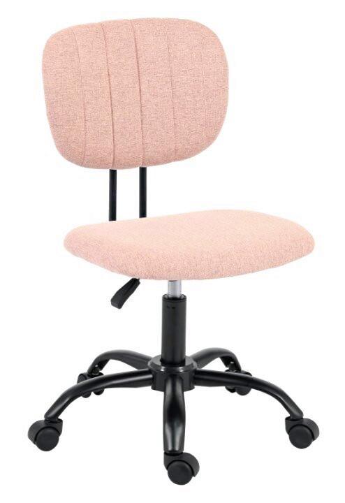Scaun rotativ TOM - roz/negru, Modern, metal/textil (55/79-89/56cm) - Best Price