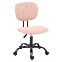 Scaun rotativ TOM - roz/negru, Modern, metal/textil (55/79-89/56cm) - Best Price
