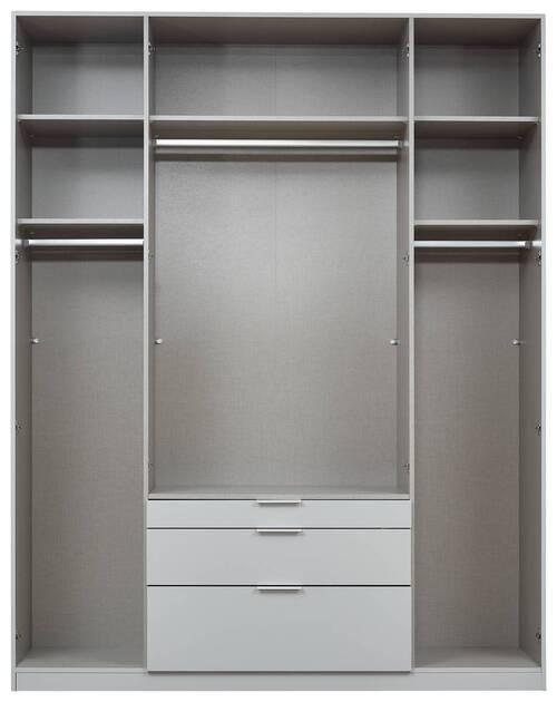 DULAP USI ROTATIVE ALABAMA - argintiu/gri, Modern, material pe bază de lemn (181/229/54cm) - Modern Living