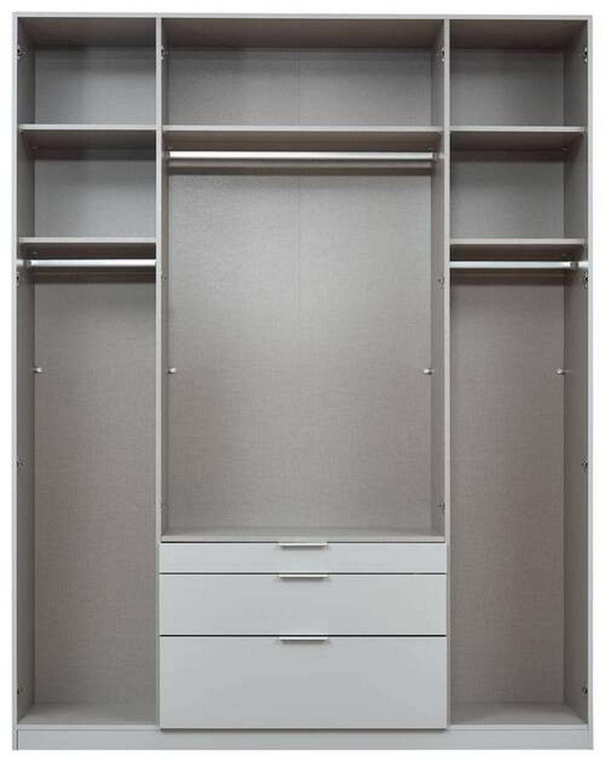 DULAP USI ROTATIVE ALABAMA - argintiu/gri, Modern, material pe bază de lemn (181/229/54cm) - Modern Living