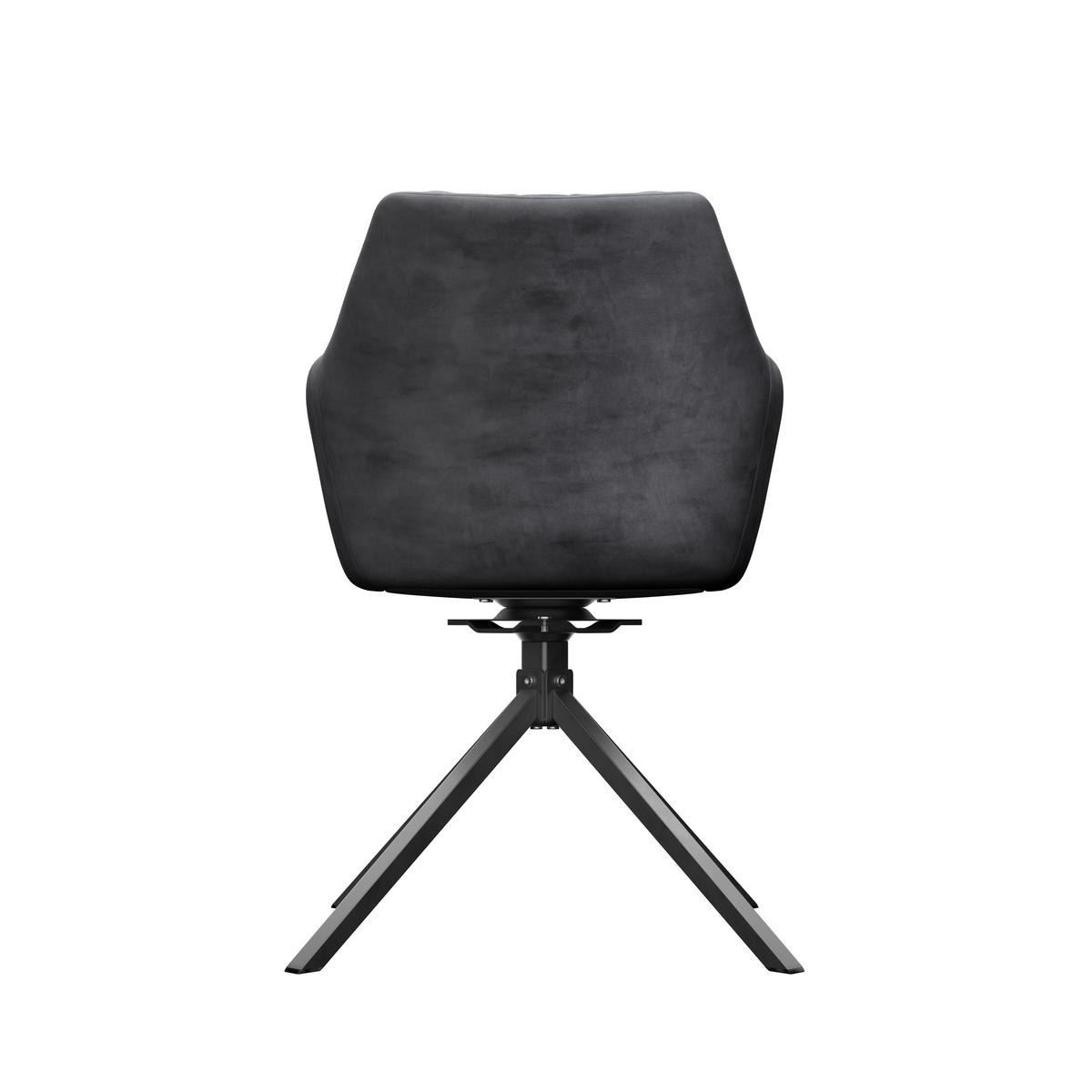 Stol Patti, Antracit, Vrtljiv - črna/antracit, Konvencionalno, kovina/tekstil (58/81/54cm)